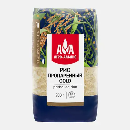 Рис Агро-Альянс Экстра Элитный Пропаренный 900г