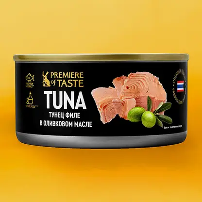 Филе тунца в оливковом масле Premiere of Taste 185г