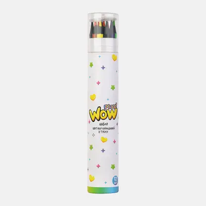 Набор цветных карандашей в тубусе WowPlay! 12 цветов
