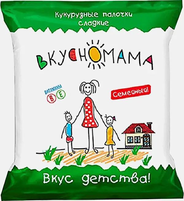 Кукурузные палочки Вкусно мама семейные сладкие 90г