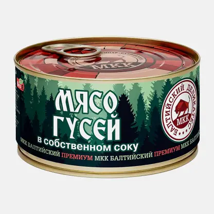 Мясо гуся Балтийский Деликатес в собственном соку 325г