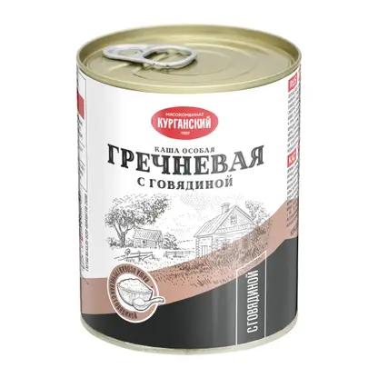 Изображение товара Гречка с говядиной Курганский МК Стандарт 340г