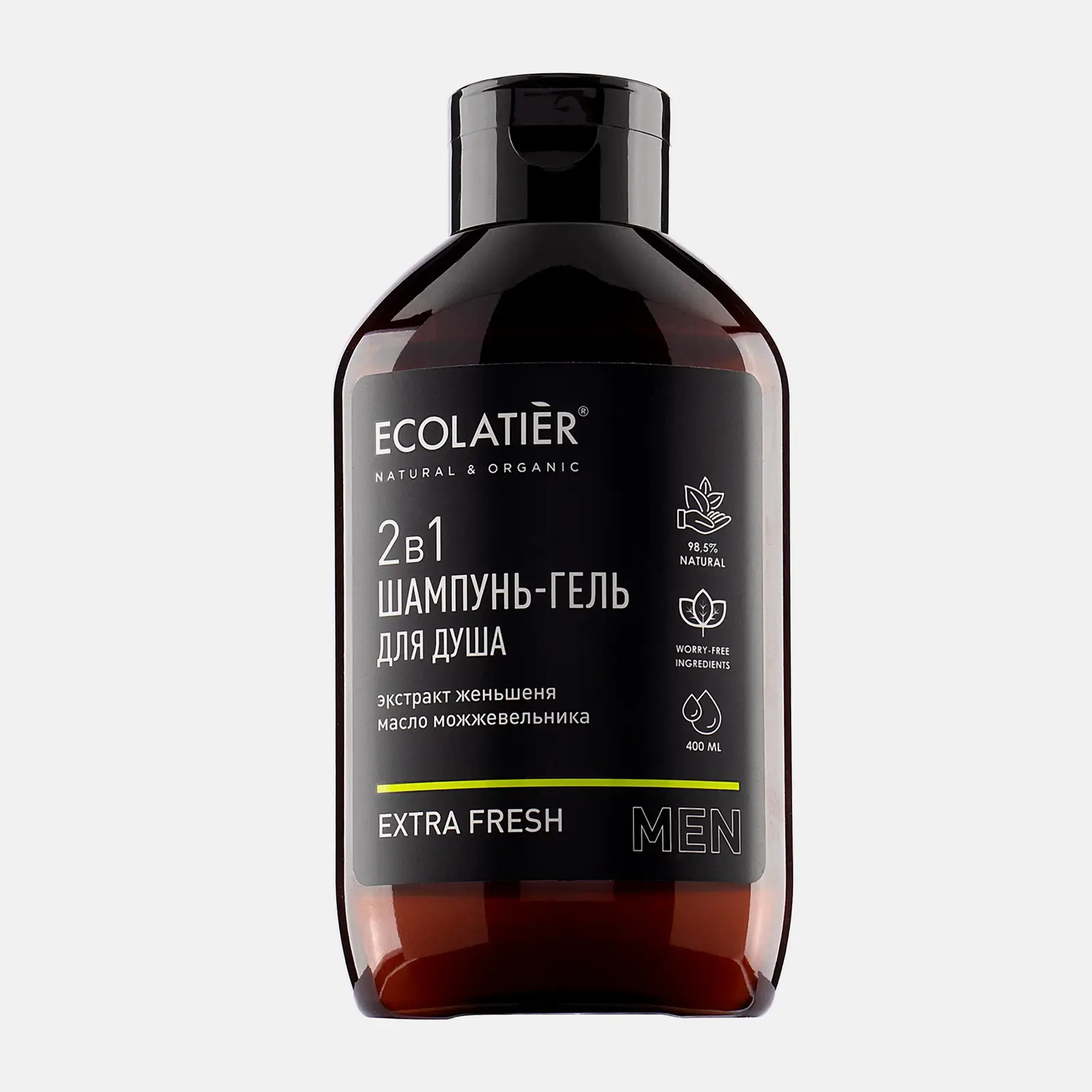 Шампунь-гель для душа Ecolatier Extra Fresh 2в1 мужской 400мл