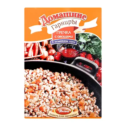 Изображение товара Крупа Увелка Гречневая с овощами в томатном соусе 2пак*150г