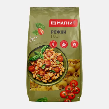 Макароны Рожки Магнит 400г в ассортименте