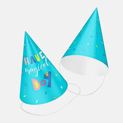 Колпаки праздничные Пакетико Happy Birthday 6шт в ассортименте