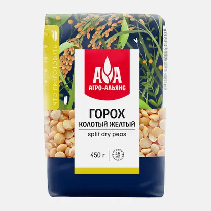 Горох Агро-Альянс Экстра жёлтый колотый 450г