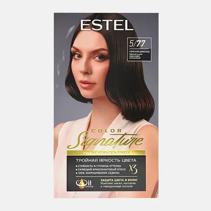 Крем-гель краска для волос Estel Color Signature тон 5/77 Горячий шоколад