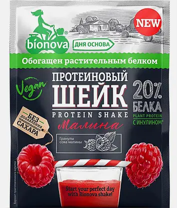 Шейк протеиновый малина Bionova 25г