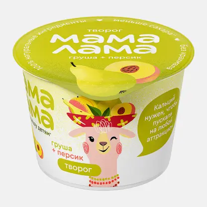Творог Персик-груша Мама Лама 3.8% 100г