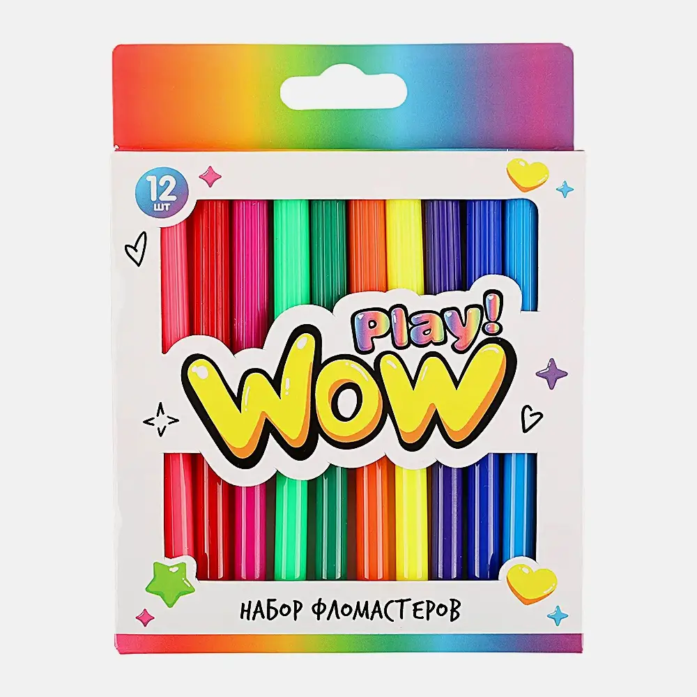 Фломастеры Wow Play 12шт