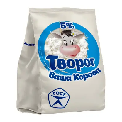 Изображение товара Творог Ваша корова 5% 650г