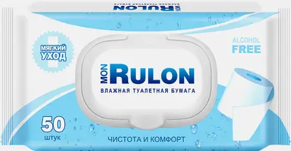 Туалетная бумага Mon Rulon влажная 50шт