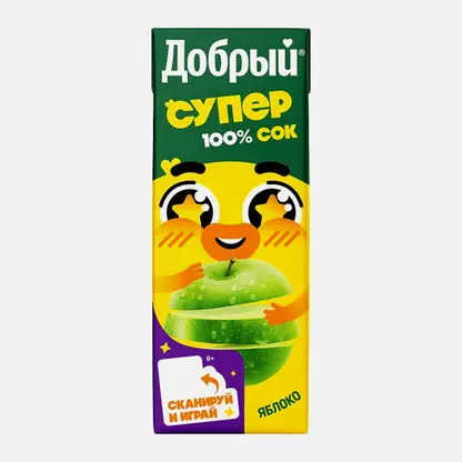 Сок Добрый Active kid Яблочный 200мл