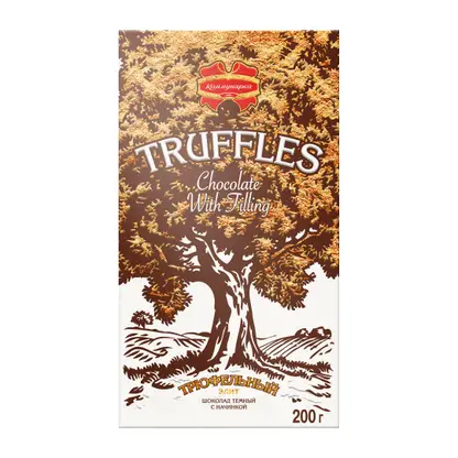 Изображение товара Шоколад Темный Трюфельный элит с начинкой Коммунарка 200г