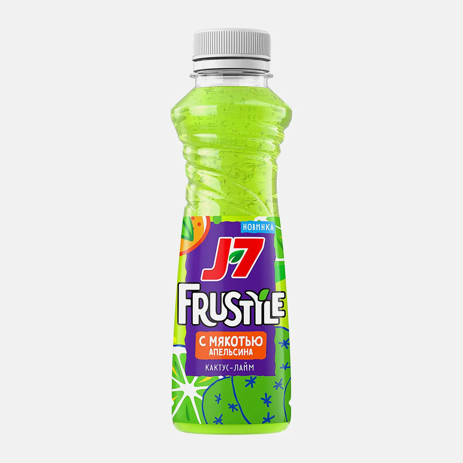 Изображение товара Напиток J7 Frustyle кактус-лайм 385мл - освежающий сокосодержащий напиток