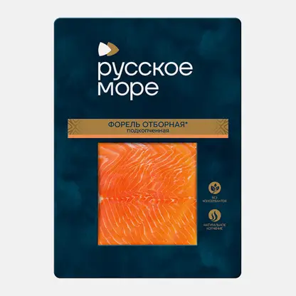 Форель Русское море подкопченная филе-ломтики 120г