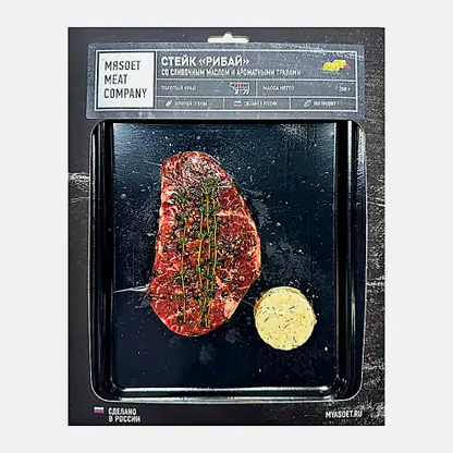 Стейк Рибай со сливочным маслом и ароматными травами Мяsоеt 250г