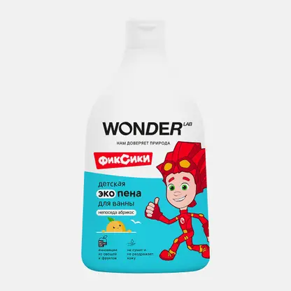 Экопена для ванны Wonder Lab детская Непоседа Абрикос 540мл