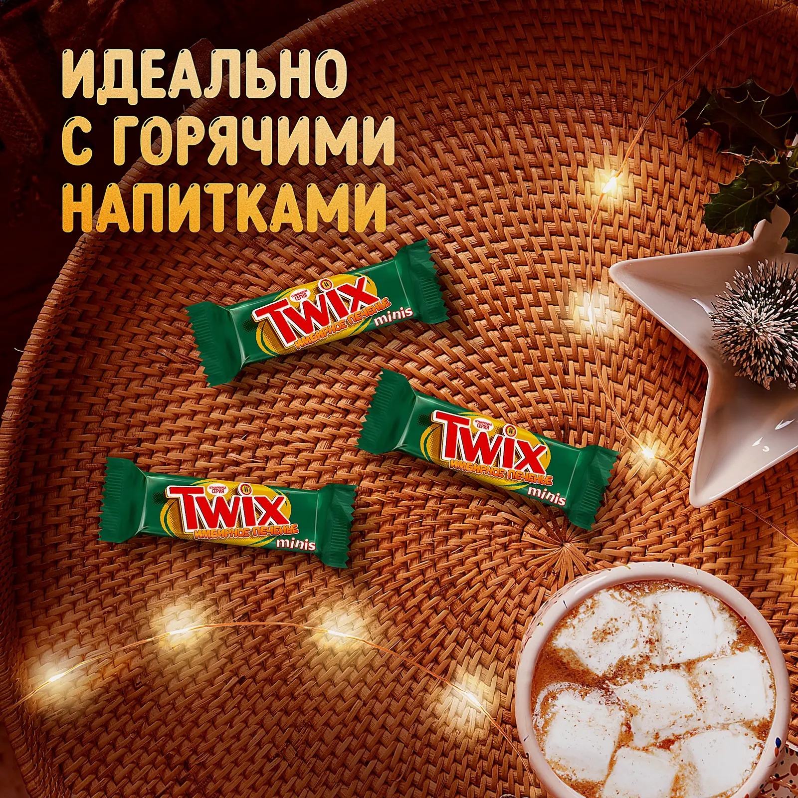 Конфеты имбирное печенье Twix Minis