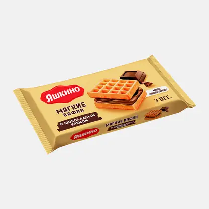 Вафли Яшкино мягкие с шоколадным кремом 120г