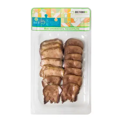 Изображение товара Язык говяжий традиционный в нарезке Востряково 100г