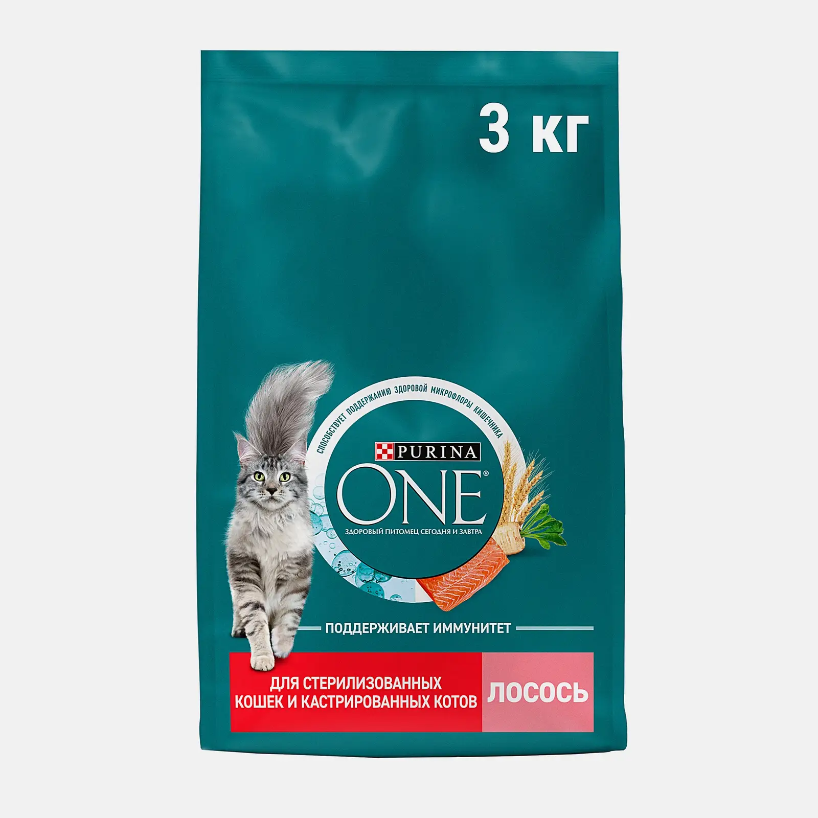 Сухой корм для стерилизованных кошек с лососем Purina ONE 3кг