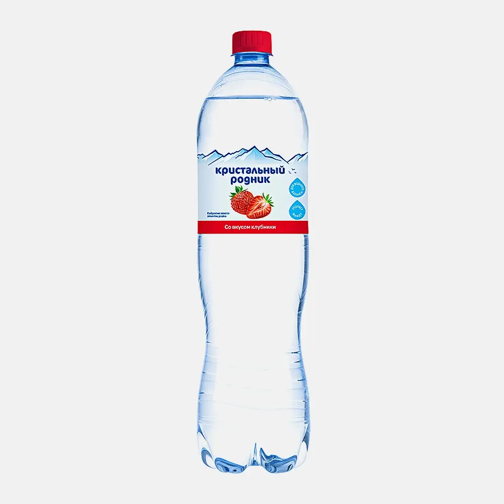 Изображение товара Напиток со вкусом клубники Кристальный Родник 1.5л освежающий вкус