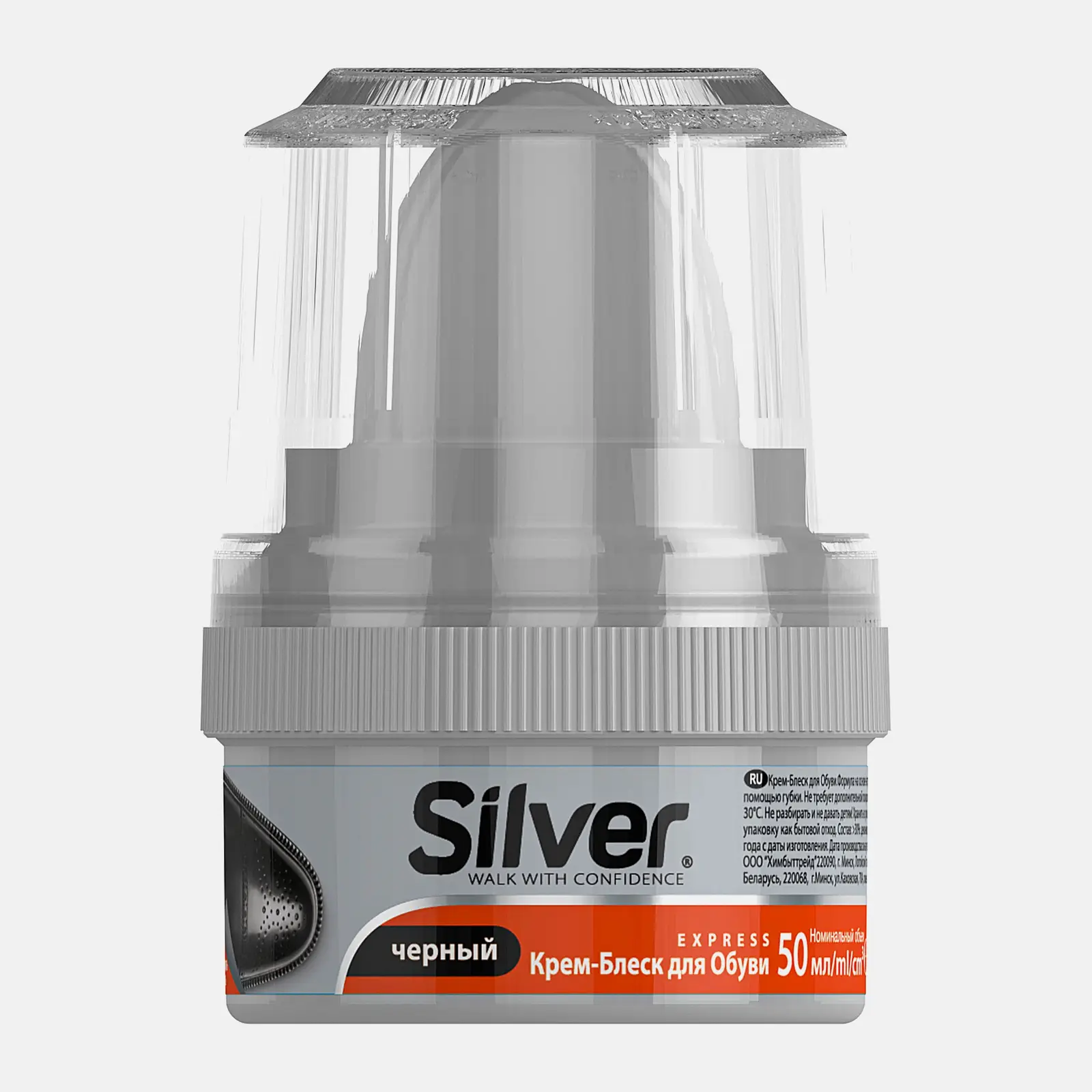 Крем-блеск для обуви Silver Черный 50мл Крем-блеск для обуви Silver Черный 50мл