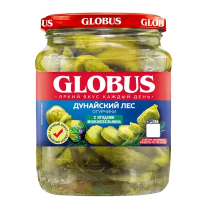 Изображение товара Маринованные огурцы с можжевельником Globus 510г