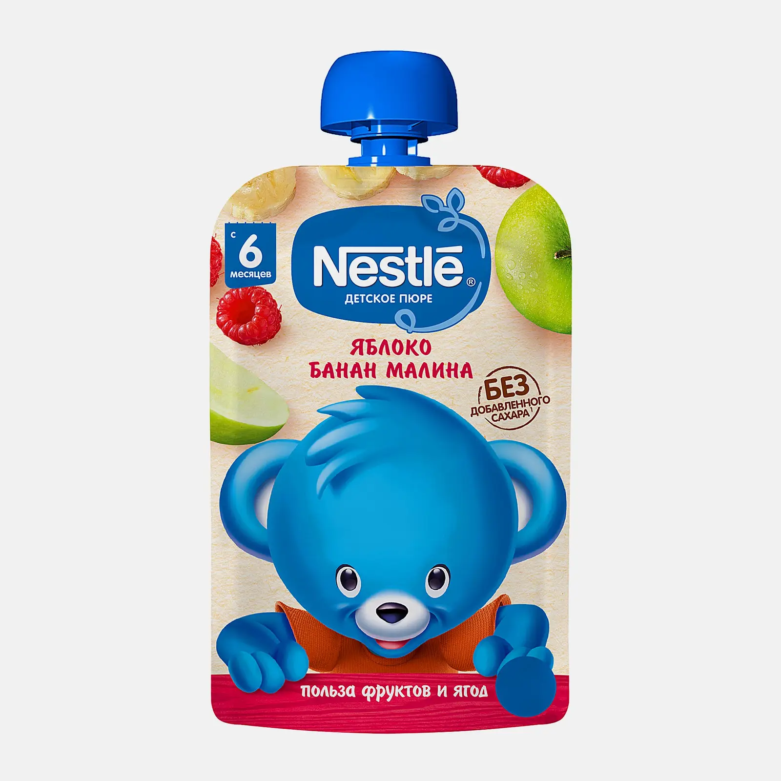 Изображение товара Пюре Nestle Яблоко Банан Малина с 6 месяцев 90г