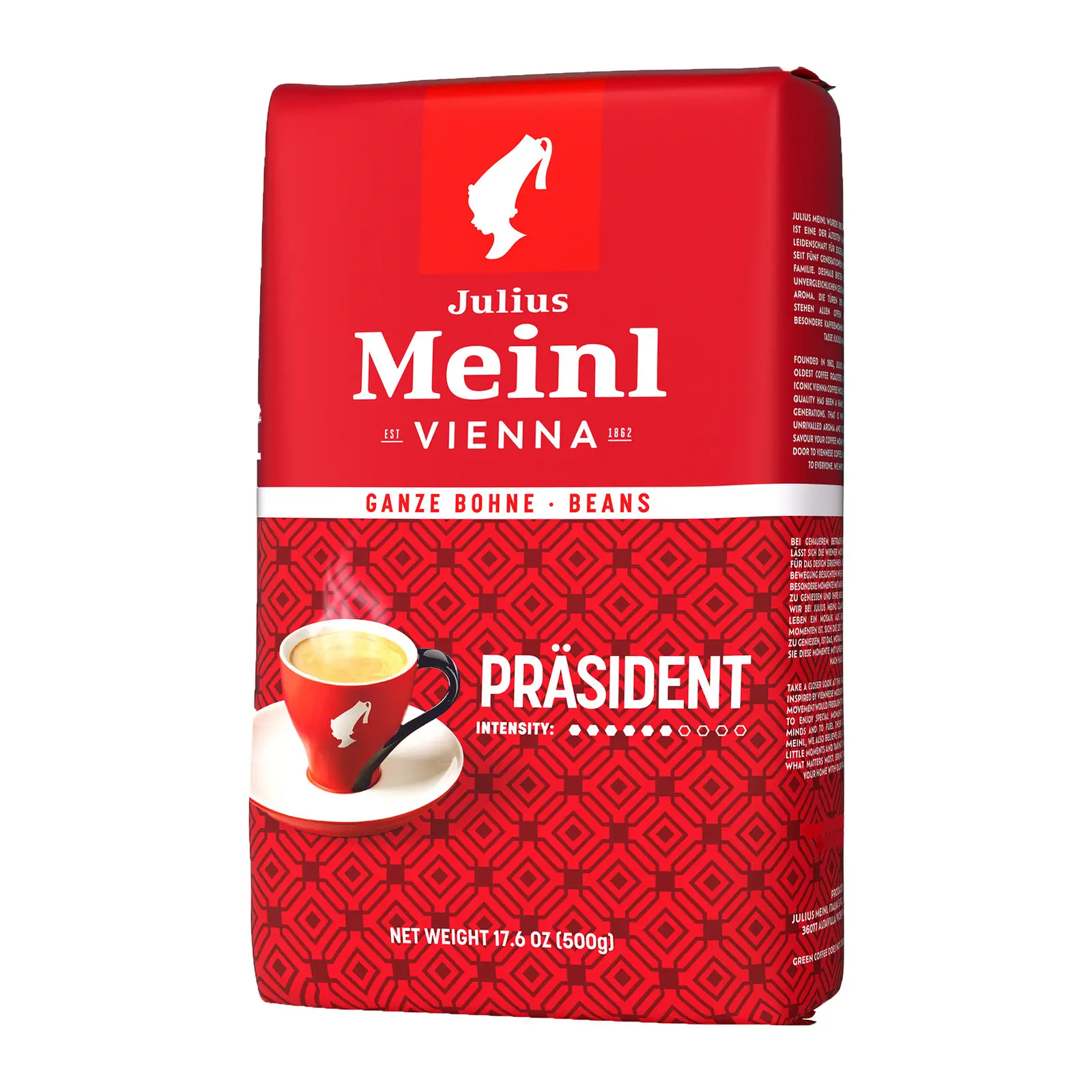 Изображение товара Кофе в зернах Julius Meinl Президент 500 г для насыщенного вкуса