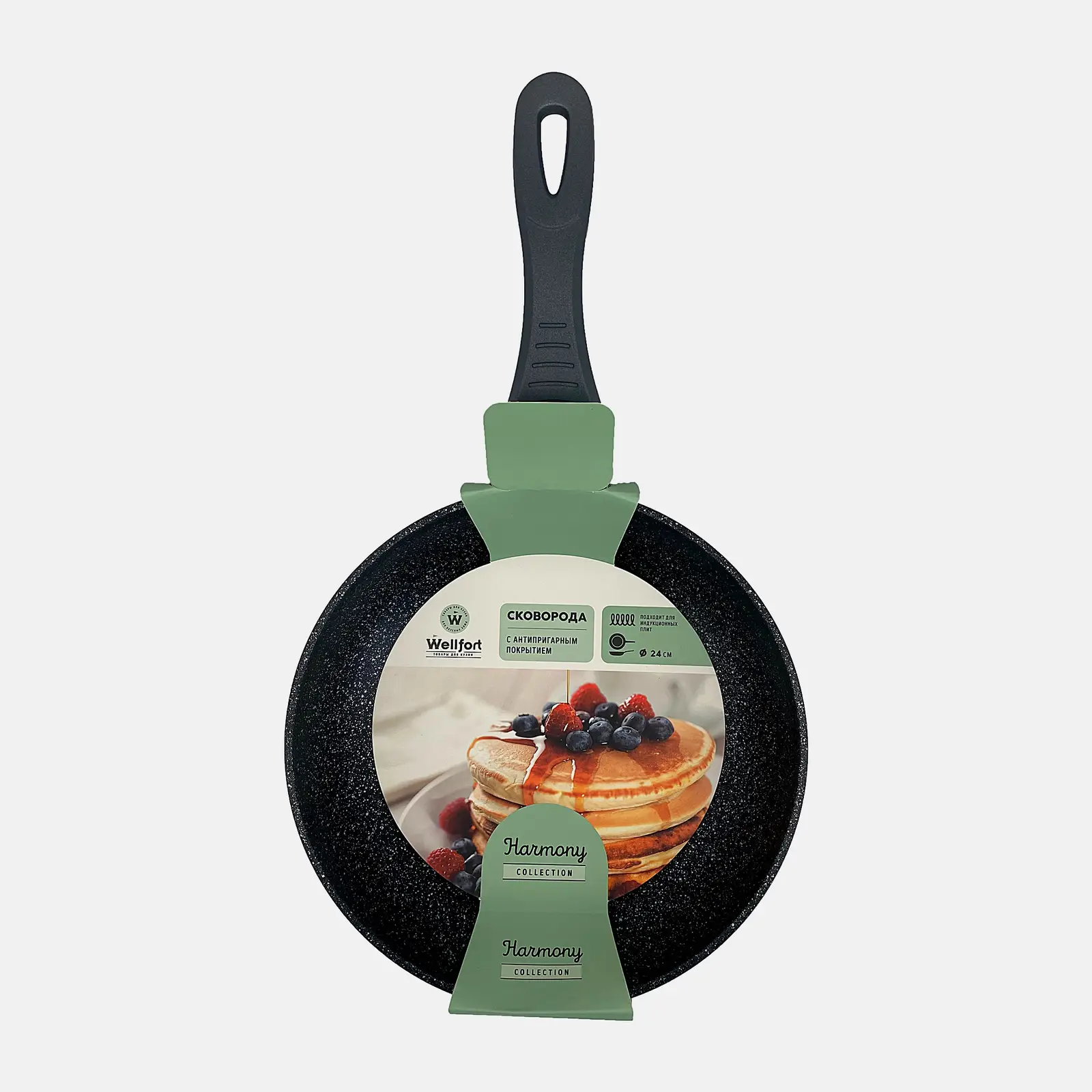 Сковорода Wellfort Harmony индукция кованая алюминиевая d-24см