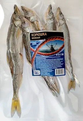 Корюшка Рыба-Хит с головой дальневосточная вяленая неразделанная 100г