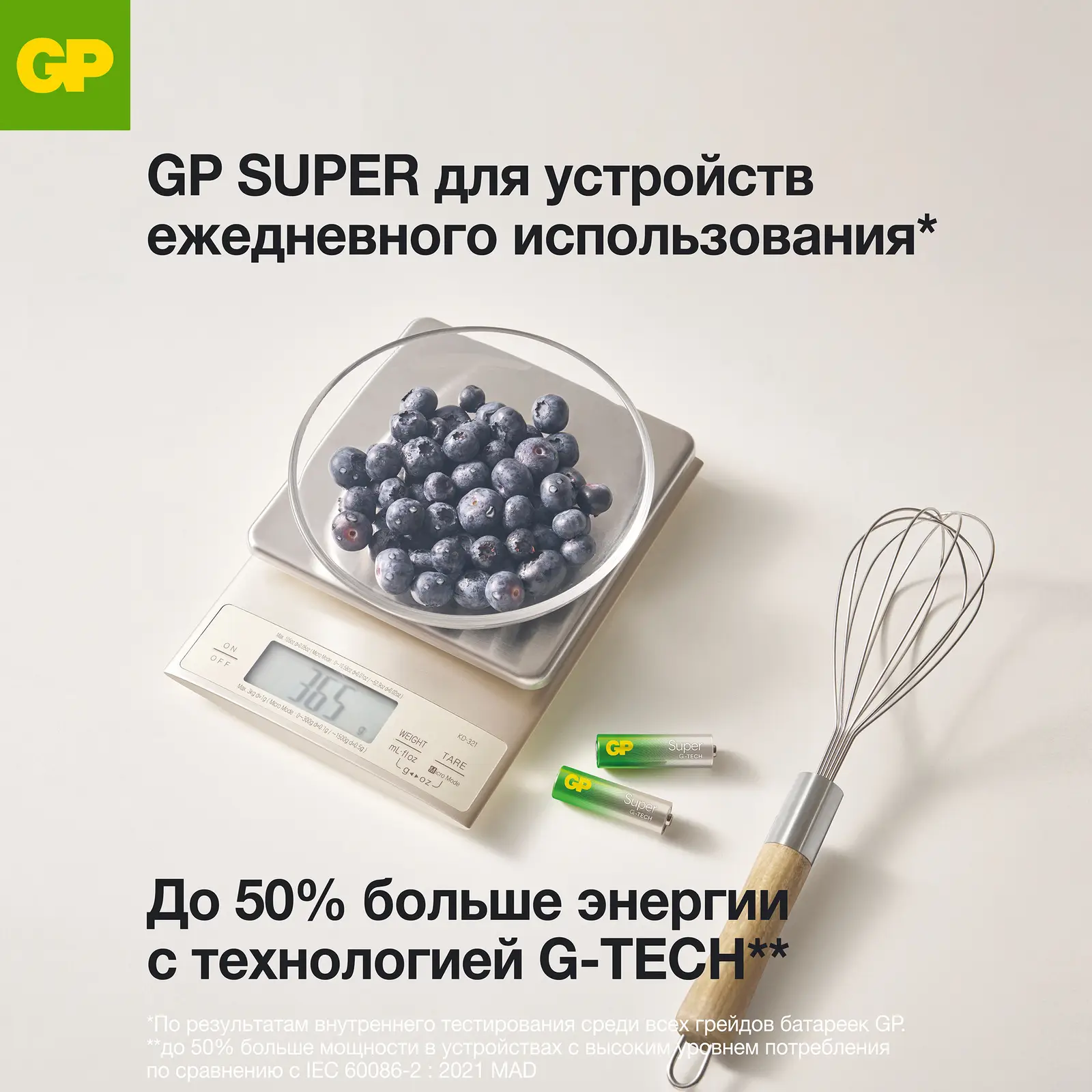 Батарейки GP Super алкалиновые AA 4шт