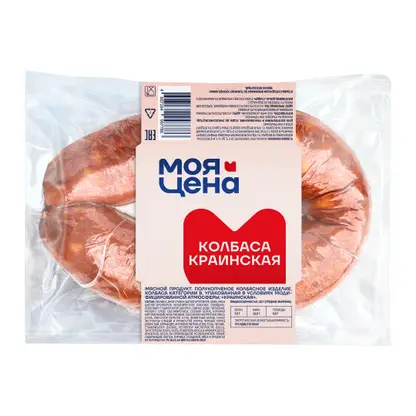 Изображение товара Колбаса Моя цена Краинская полукопченая 300г