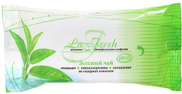 Влажные салфетки La Fresh с ароматом зеленого чая 15шт