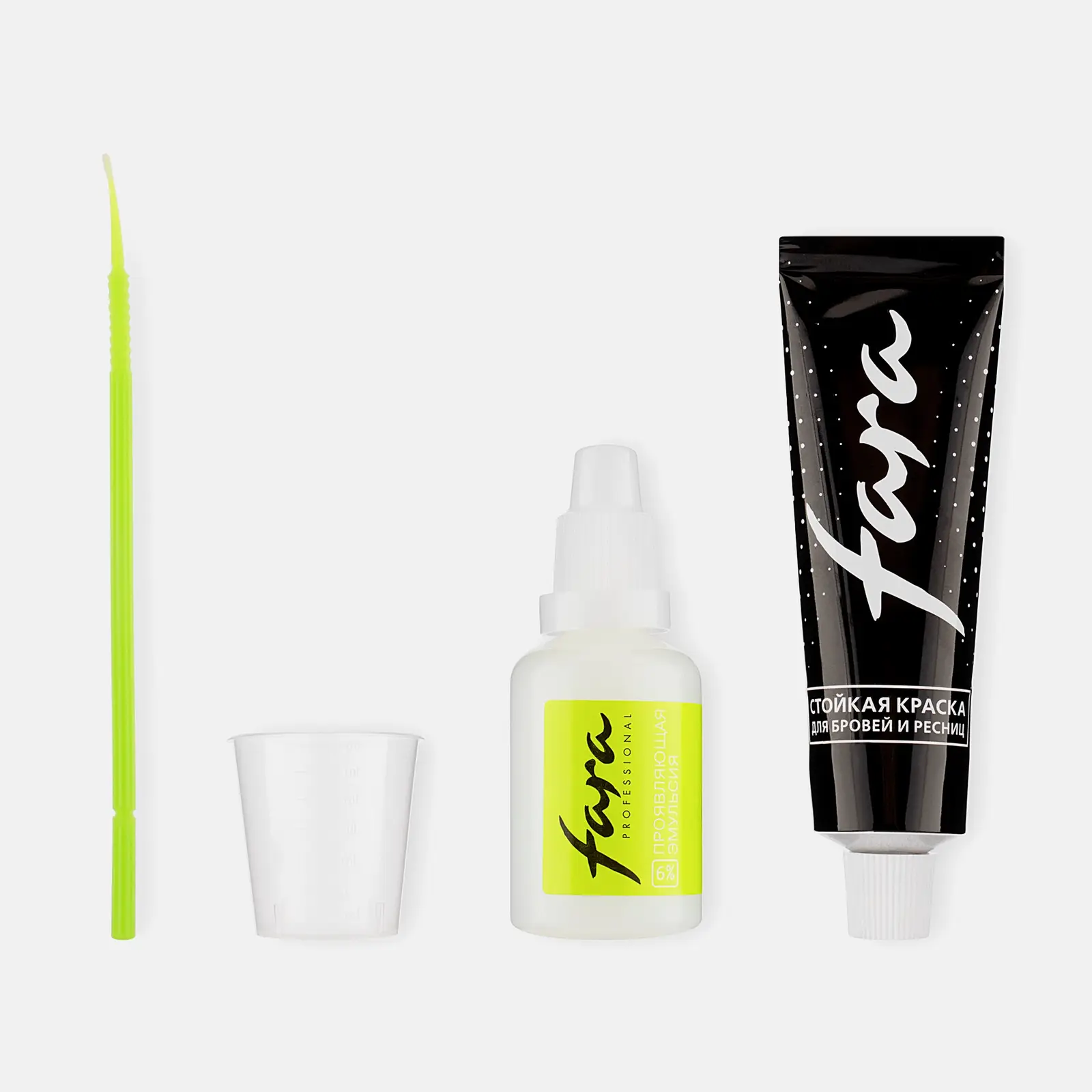 Крем-краска для бровей и ресниц Fara Professional тон 1.0 черный 50г