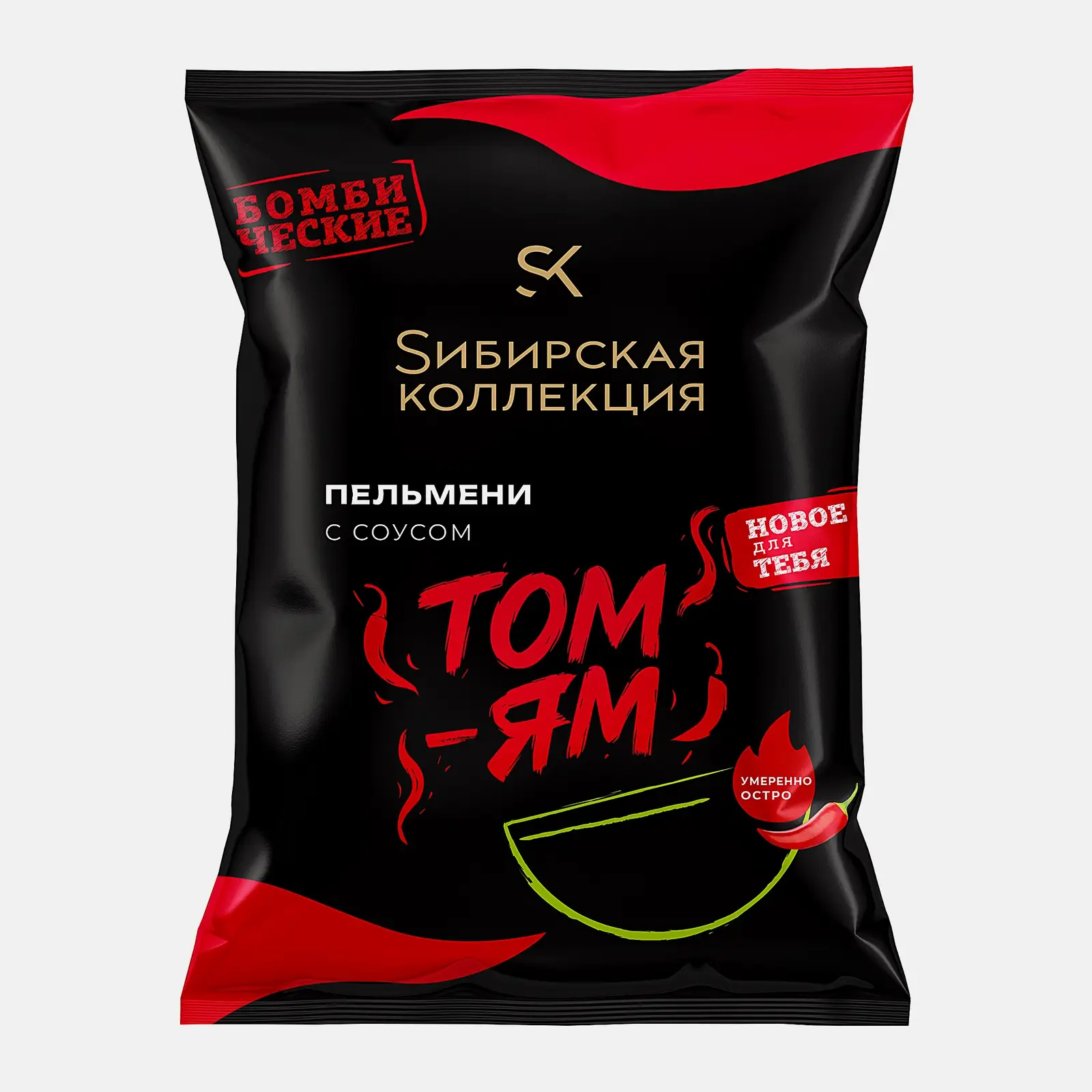 Изображение товара Пельмени Sibirskaya Kolleksia с соусом Том Ям 700 г замороженные