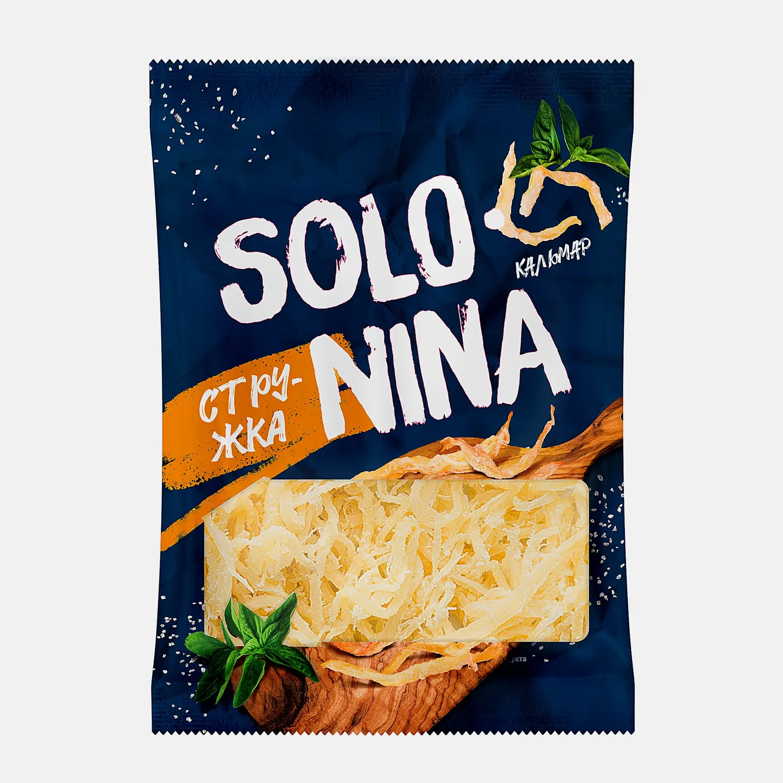 Кальмар сушено-вяленый стружка Solo Nina 40г Кальмар сушено-вяленый стружка Solo Nina 40г