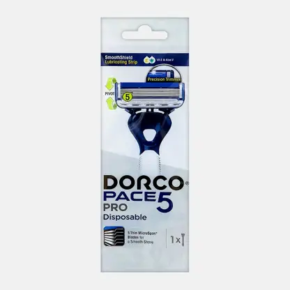 Одноразовый станок для бритья 5 лезвия мужской Dorco Pace 5 Pro