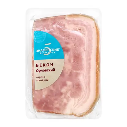 Изображение товара Бекон Знаменские деликатесы Орловский варено-копченый 350г
