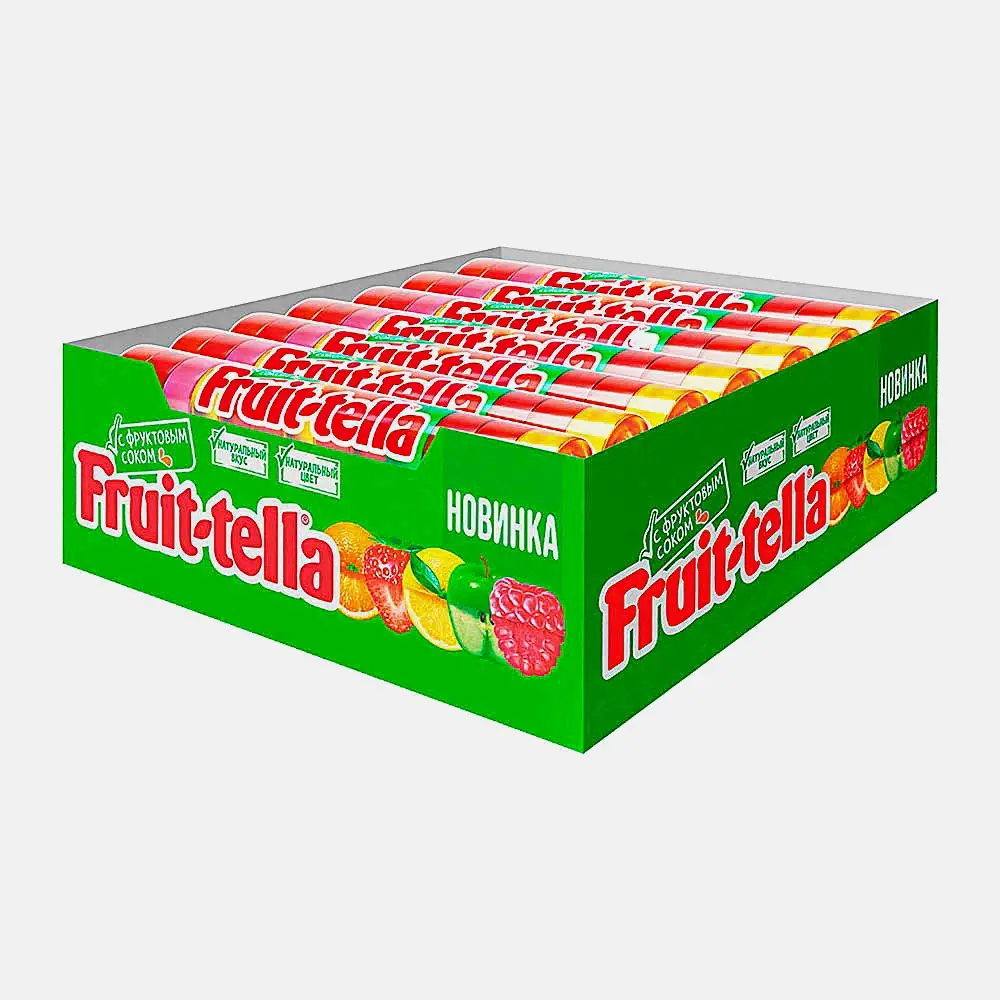 Мармелад жевательный Яблоко Персик Малина Fruit-Tella 52г - фото 2