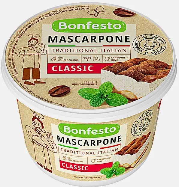 Сыр Bonfesto Маскарпоне мягкий 78% 500г