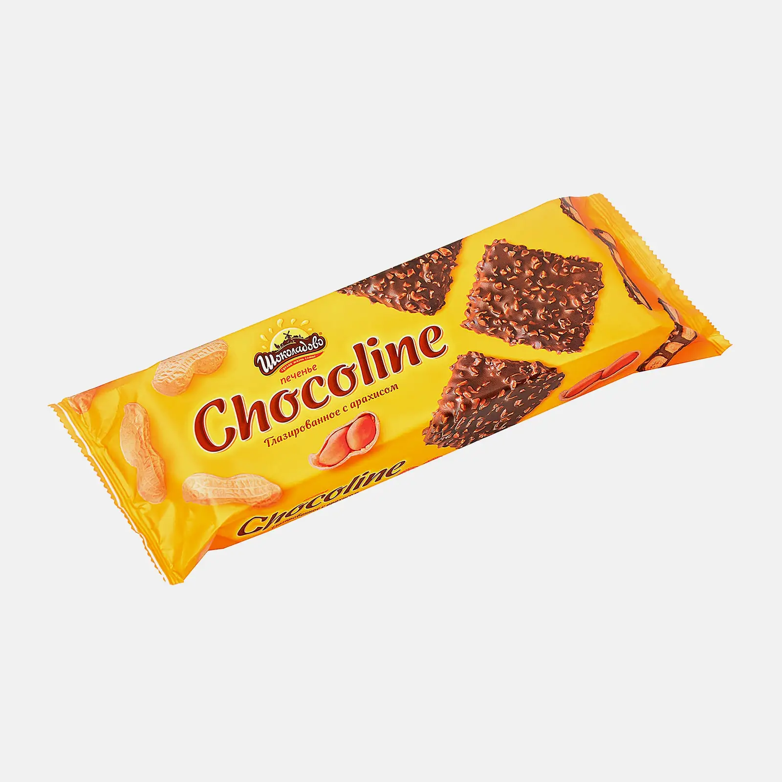 Печенье Chocoline с арахисом Шоколадово 200г - фото 2