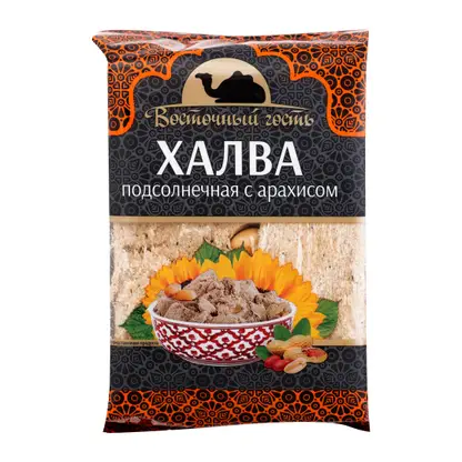 Изображение товара Халва Восточный Гость подсолнечная с арахисом 350 г натуральное восточное сладкое лакомство