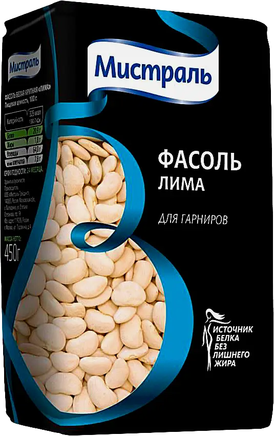 Фасоль Мистраль Лима 450г Фасоль Мистраль Лима 450г