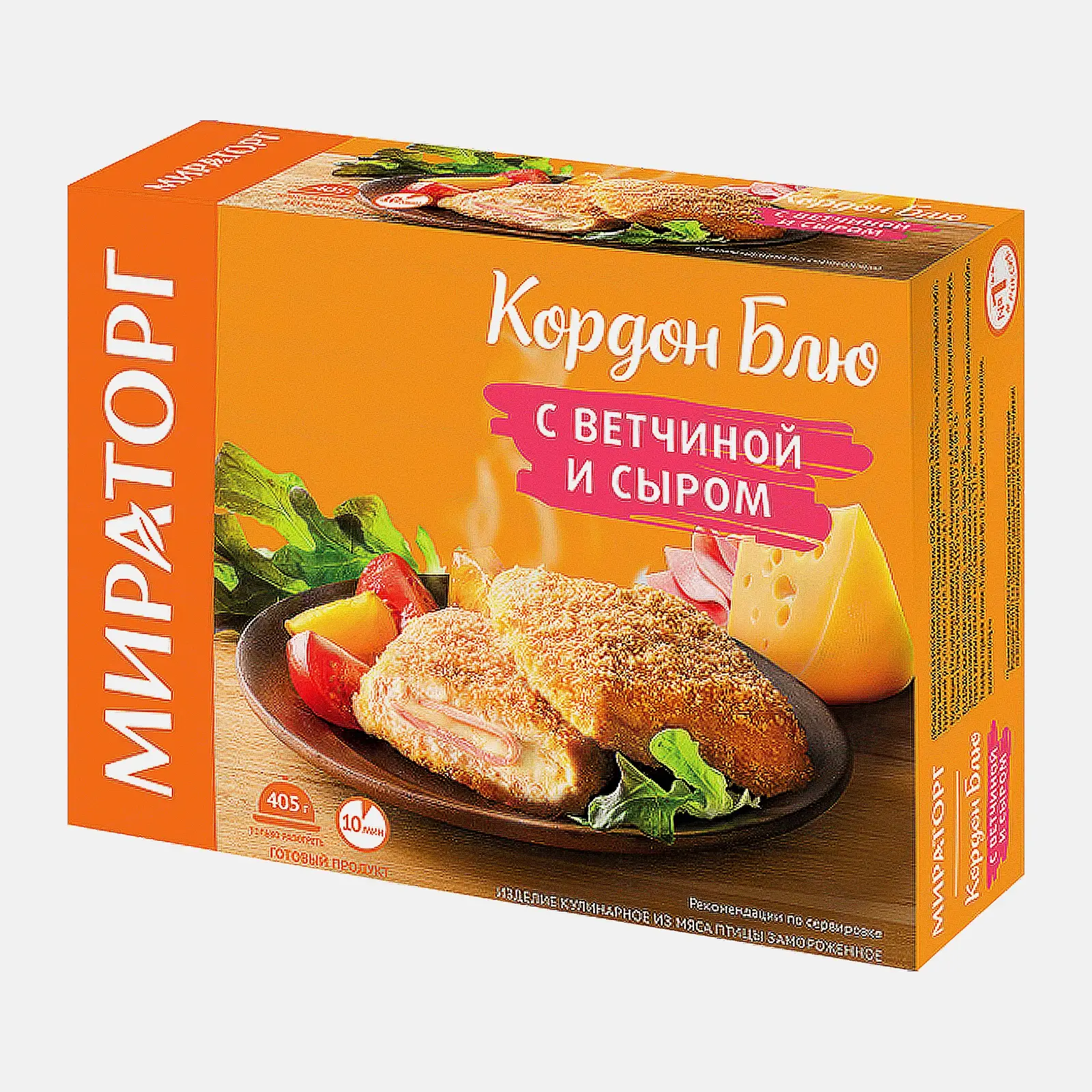 Кордон Блю Мираторг с Ветчиной и сыром 405г