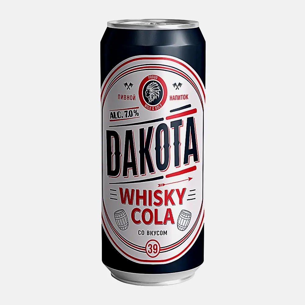 Изображение товара Пивной напиток со вкусом виски и колы Dakota 7% 430 мл
