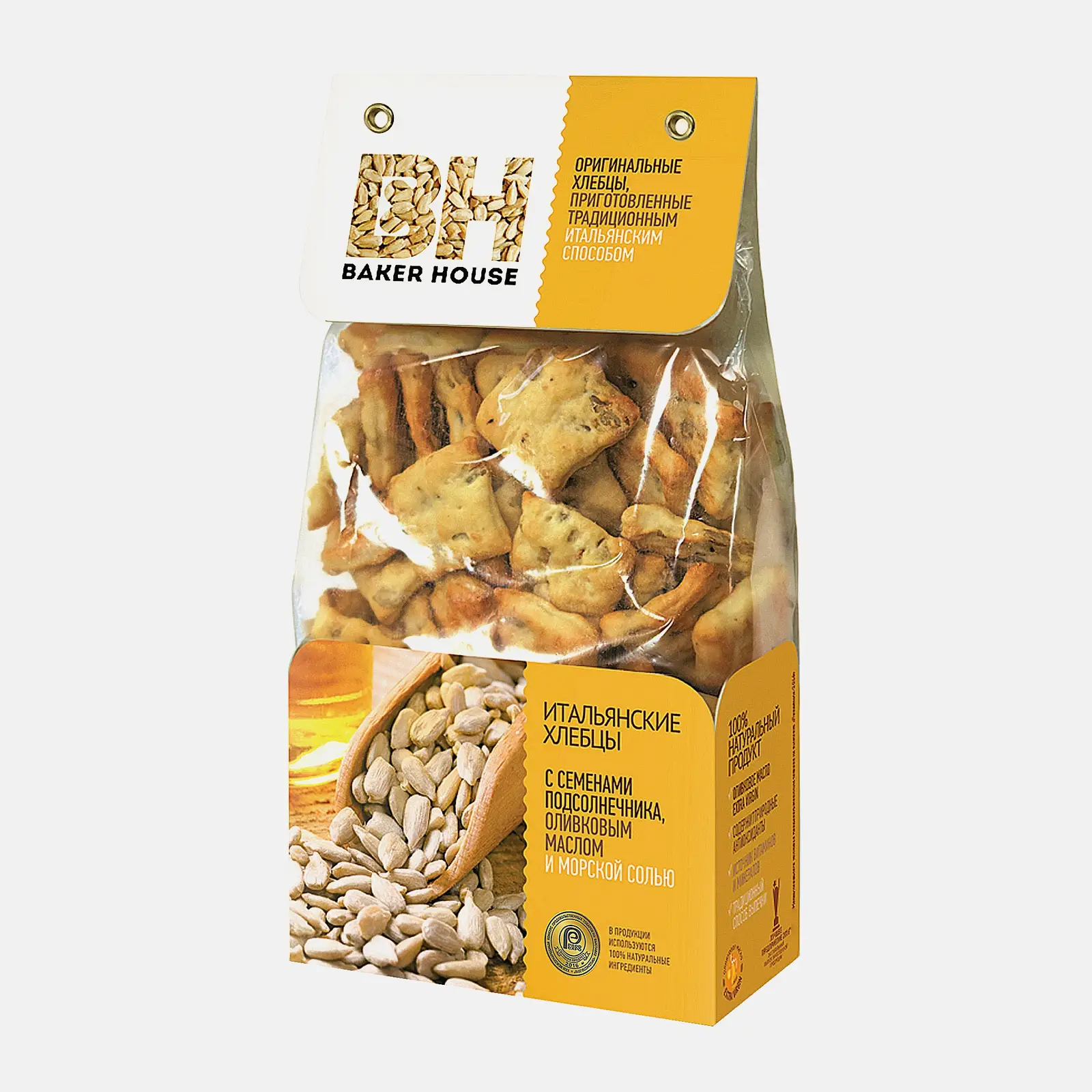 Изображение товара Хлебцы Baker House Итальянские подсолнечные 250г